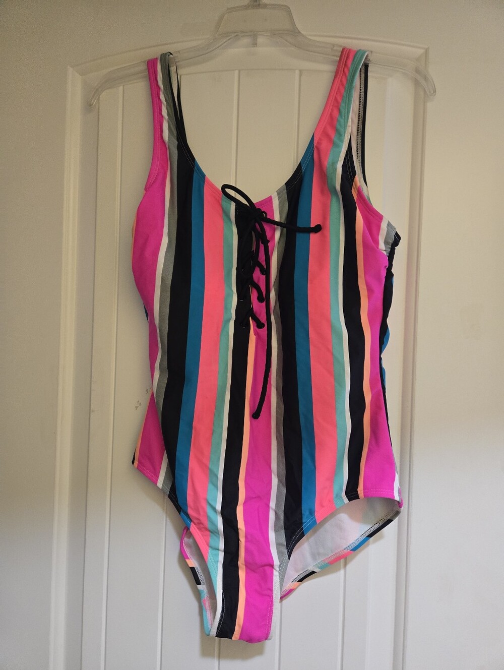 Striped One Piece Swimsuit